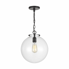 Sea Gull Kate One Light Sphere Pendant - Midnight Black - 6692101-112