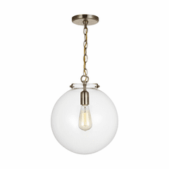 Sea Gull Kate One Light Sphere Pendant - Satin Brass - 6692101-848