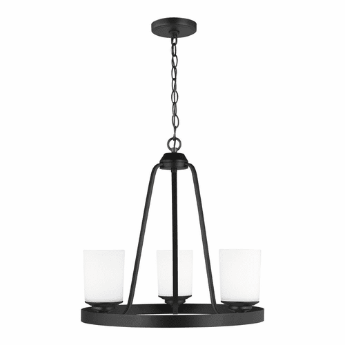 Sea Gull Kemal 3-LT Chandelier - Black - 3130703-112