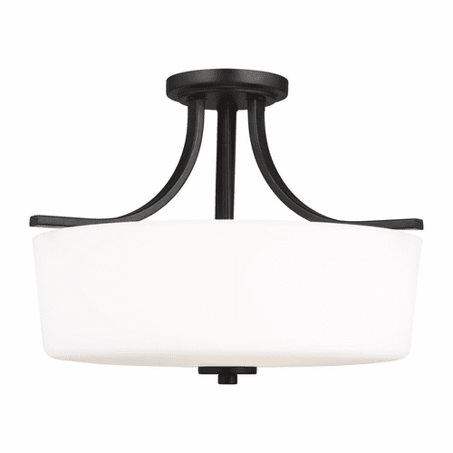 Sea Gull Kemal 3-LT Semi-Flush Mount - Black - 7728803-112