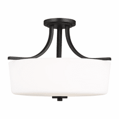 Sea Gull Kemal 3-LT Semi-Flush Mount - Black - 7728803-112