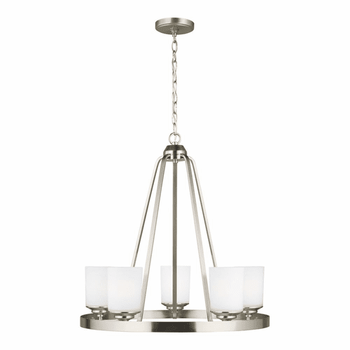 Sea Gull Kemal 5-LT Chandelier - Brushed Nickel - 3130705EN3-962