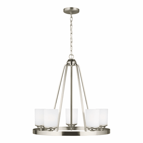 Sea Gull Kemal 5-LT Chandelier - Nickel - 3130705-962