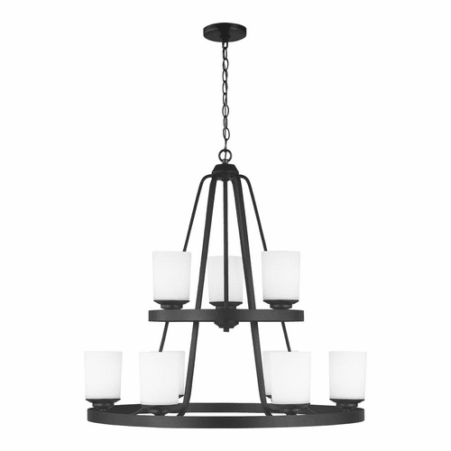 Sea Gull Kemal 9-LT Chandelier - Black - 3130709-112