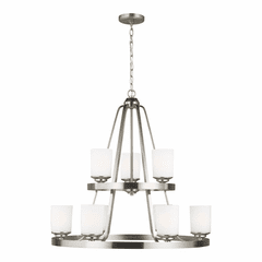 Sea Gull Kemal 9-LT Chandelier - Nickel - 3130709-962