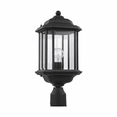 Sea Gull Kent 1-LT Outdoor Post Lantern - Black - 82029-12