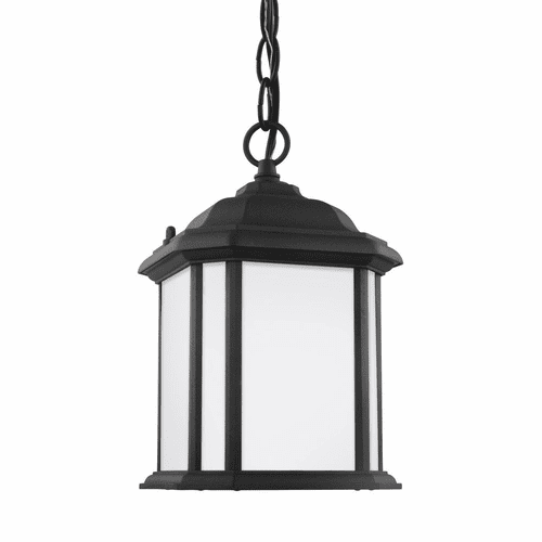 Sea Gull Kent 1-LT Outdoor Semi-Flush Convertible Pendant - Black - 60529EN3-12