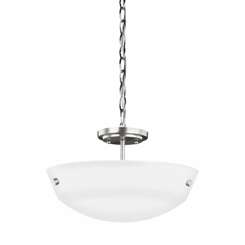 Sea Gull Kerrville 2-LT Semi-Flush Convertible Pendant - Nickel - 7715202-962