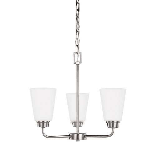 Sea Gull Kerrville 3-LT Chandelier - Brushed Nickel - 3115203-962