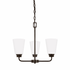Sea Gull Kerrville 3-LT Chandelier - Heirloom Bronze - 3115203EN3-782
