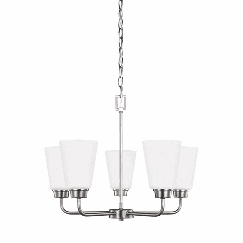 Sea Gull Kerrville 5-LT Chandelier - Brushed Nickel - 3115205-962