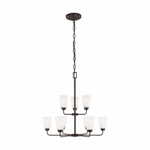 Sea Gull Kerrville 9-LT Chandelier - Bronze - 3115209-710