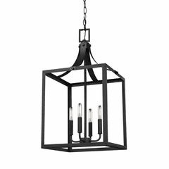 Sea Gull Labette Large 4-LT Hall/Foyer Light - Black - 5340604-12 Sea Gull Labette Large 4-LT Hall/Foyer Light - Black - 5340604-12