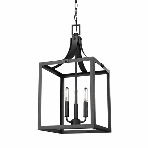 Sea Gull Labette Medium 3-LT Hall/Foyer Light - Black - 5240603-12