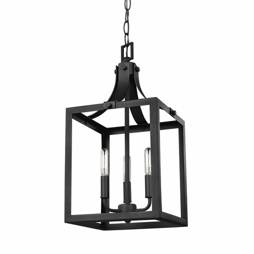 Sea Gull Labette Small 3-LT Hall/Foyer Light - Black - 5140603-12