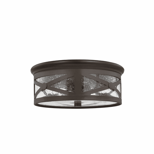 Sea Gull Lakeview 2-LT Outdoor Ceiling Flush Mount - Antique Bronze - 7821402-71