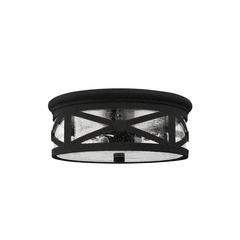 Sea Gull Lakeview 2-LT Outdoor Ceiling Flush Mount - Black - 7821402-12
