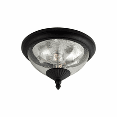Sea Gull Lambert Hill 2-LT Outdoor Ceiling Flush Mount - Black - 88068-12