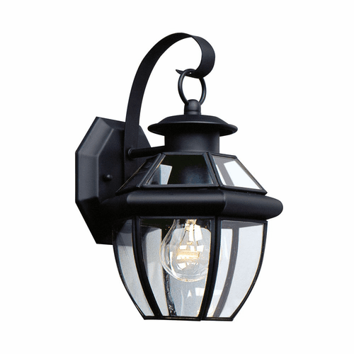 Sea Gull Lancaster 1-LT Outdoor Wall Lantern - Black - 8037-12