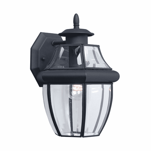 Sea Gull Lancaster 1-LT Outdoor Wall Lantern - Black - 8038-12