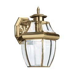 Sea Gull Lancaster 1-LT Outdoor Wall Lantern - Polished Brass - 8038-02