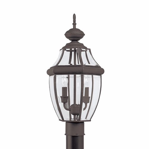 Sea Gull Lancaster 2-LT Outdoor Post Lantern - Antique Bronze - 8229-71
