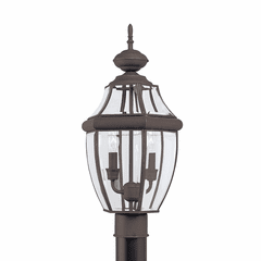 Sea Gull Lancaster 2-LT Outdoor Post Lantern - Antique Bronze - 8229-71