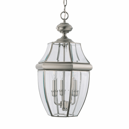 Sea Gull Lancaster 3-LT Outdoor Pendant - Antique Brushed Nickel - 6039-965
