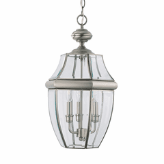 Sea Gull Lancaster 3-LT Outdoor Pendant - Antique Brushed Nickel - 6039-965 Sea Gull Lancaster 3-LT Outdoor Pendant - Antique Brushed Nickel - 6039-965