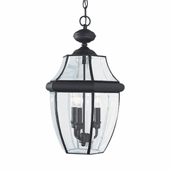 Sea Gull Lancaster 3-LT Outdoor Pendant - Black - 6039-12
