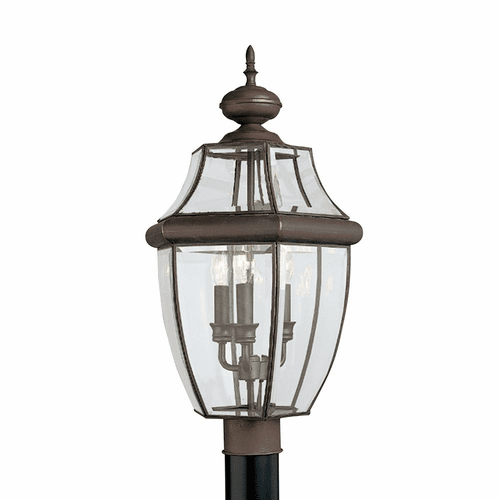Sea Gull Lancaster 3-LT Outdoor Post Lantern - Antique Bronze - 8239-71