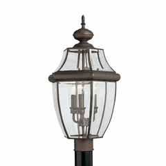 Sea Gull Lancaster 3-LT Outdoor Post Lantern - Antique Bronze - 8239-71