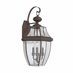 Sea Gull Lancaster 3-LT Outdoor Wall Lantern - Antique Bronze - 8040-71 Sea Gull Lancaster 3-LT Outdoor Wall Lantern - Antique Bronze - 8040-71