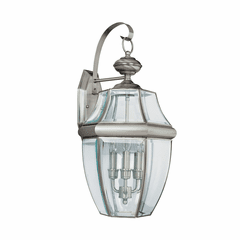 Sea Gull Lancaster 3-LT Outdoor Wall Lantern - Antique Brushed Nickel - 8040-965