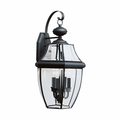 Sea Gull Lancaster 3-LT Outdoor Wall Lantern - Black - 8040-12 Sea Gull Lancaster 3-LT Outdoor Wall Lantern - Black - 8040-12