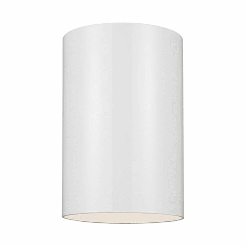 Sea Gull Large 1-LT Outdoor Ceiling Flush Mount - White - 7813901-15