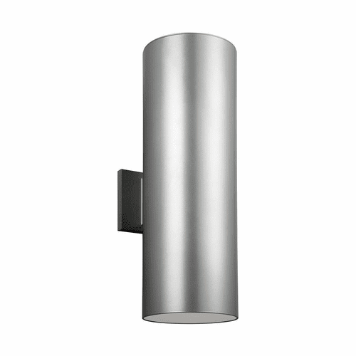Sea Gull Large 2-LT Outdoor Wall Lantern - Painted Brushed Nickel - 8313902-753