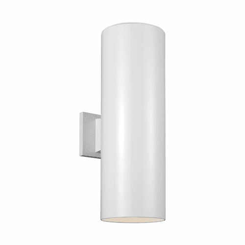 Sea Gull Large 2-LT Outdoor Wall Lantern - White - 8313902-15