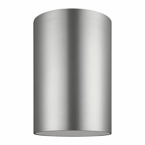 Sea Gull Large LED Cylinder Outdoor Ceiling Flush Mount - Nickel - 7813997S-753