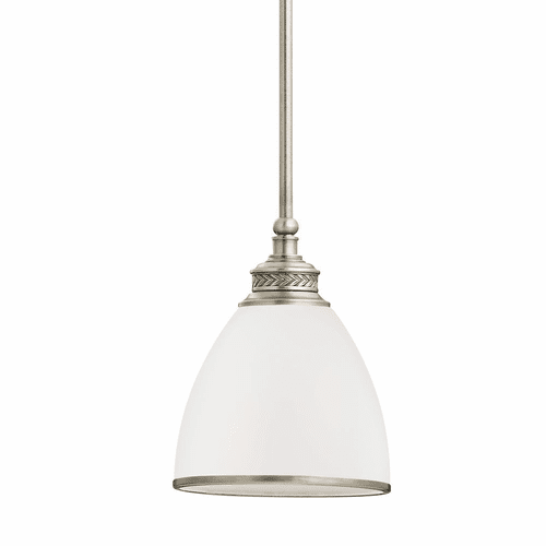 Sea Gull Laurel Leaf 1-LT Mini-Pendant - Antique Brushed Nickel - 61350EN3-965