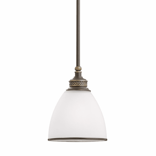 Sea Gull Laurel Leaf 1-LT Mini-Pendant - Estate Bronze - 61350-708