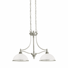Sea Gull Laurel Leaf 2-LT Island Pendant - Antique Brushed Nickel - 66350EN3-965
