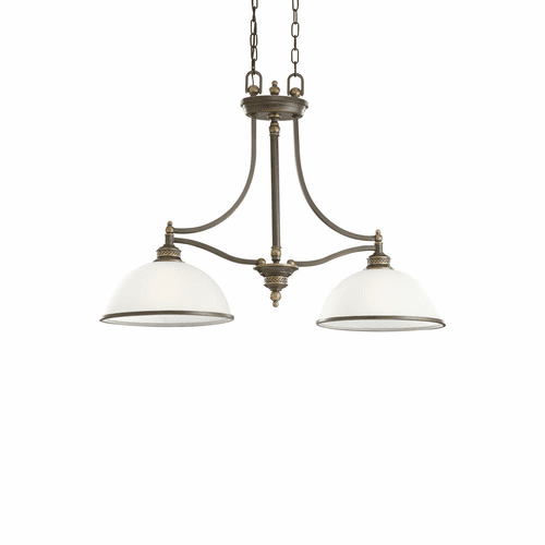 Sea Gull Laurel Leaf 2-LT Island Pendant - Estate Bronze - 66350-708