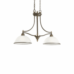 Sea Gull Laurel Leaf 2-LT Island Pendant - Estate Bronze - 66350-708