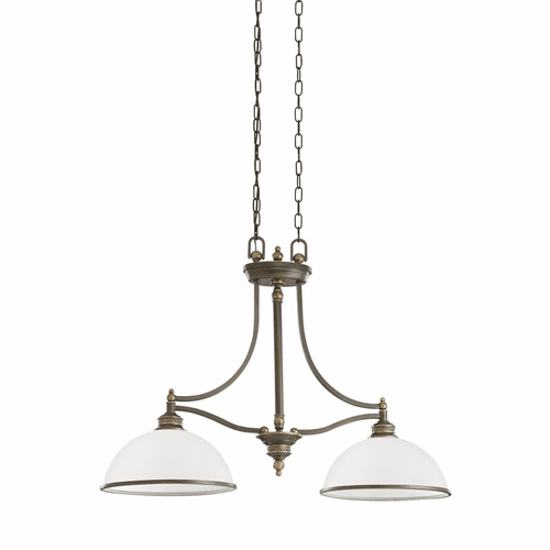 Sea Gull Laurel Leaf 2-LT Island Pendant - Estate Bronze - 66350EN3-708