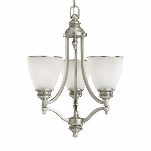 Sea Gull Laurel Leaf 3-LT Chandelier - Antique Brushed Nickel - 31349EN3-965