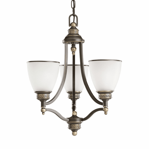 Sea Gull Laurel Leaf 3-LT Chandelier - Estate Bronze - 31349EN3-708