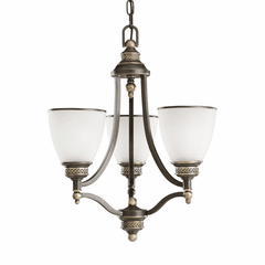 Sea Gull Laurel Leaf 3-LT Chandelier - Estate Bronze - 31349EN3-708 Sea Gull Laurel Leaf 3-LT Chandelier - Estate Bronze - 31349EN3-708