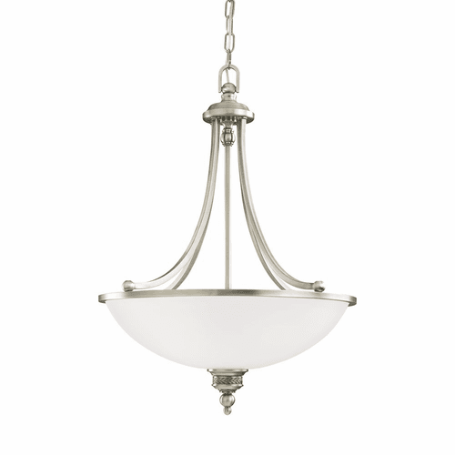 Sea Gull Laurel Leaf 3-LT Pendant - Antique Brushed Nickel - 65351EN3-965