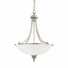 Sea Gull Laurel Leaf 3-LT Pendant - Antique Brushed Nickel - 65351EN3-965